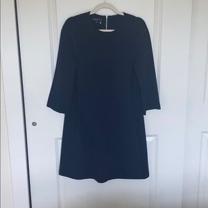 Lafayette 148 New York 3/4 sleeve navy shift dress